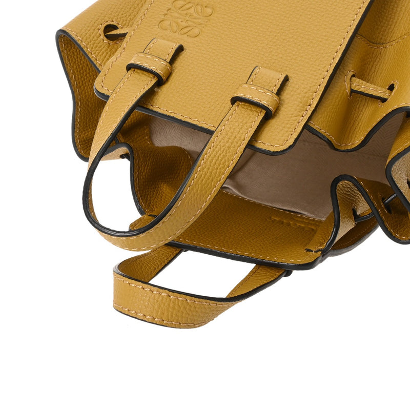 LOEWE ロエベ ハンモックミニ 2WAY マスタード A538V07X10 レディース レザー ショルダーバッグ Aランク 中古 銀蔵