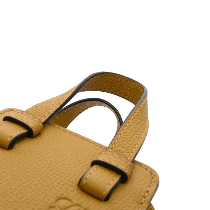 LOEWE ロエベ ハンモックミニ 2WAY マスタード A538V07X10 レディース レザー ショルダーバッグ Aランク 中古 銀蔵