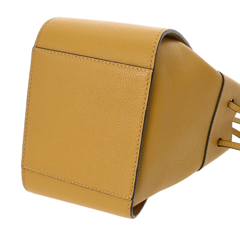 LOEWE ロエベ ハンモックミニ 2WAY マスタード A538V07X10 レディース レザー ショルダーバッグ Aランク 中古 銀蔵