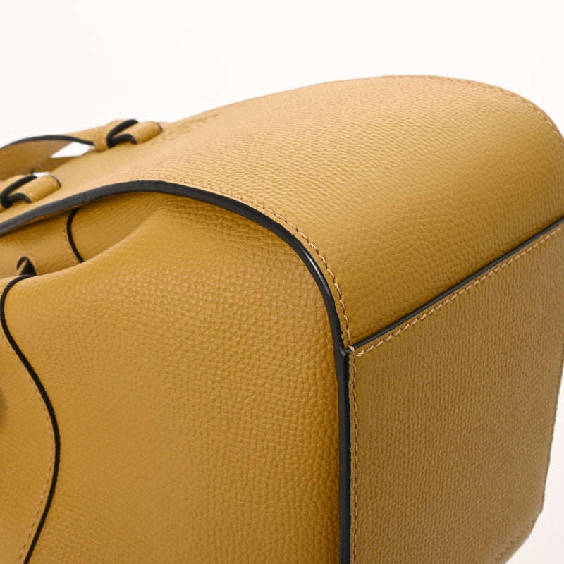 LOEWE ロエベ ハンモックミニ 2WAY マスタード A538V07X10 レディース レザー ショルダーバッグ Aランク 中古 銀蔵
