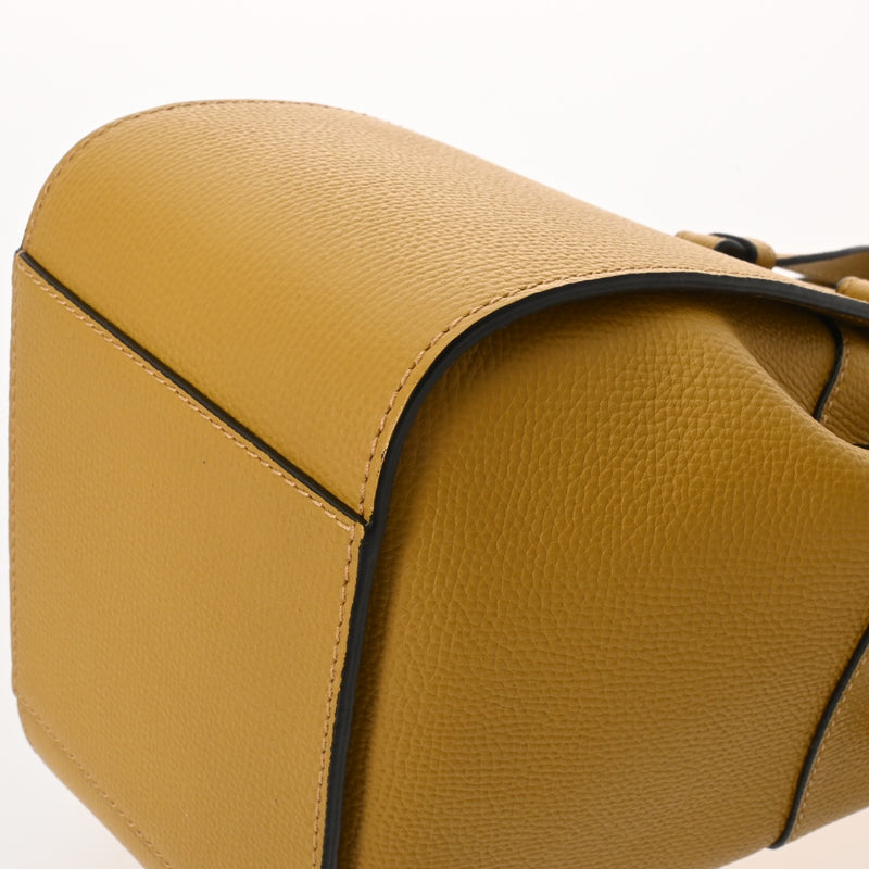LOEWE ロエベ ハンモックミニ 2WAY マスタード A538V07X10 レディース レザー ショルダーバッグ Aランク 中古 銀蔵