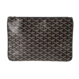 GOYARD ゴヤール セナ MM ブラック メンズ PVC レザー クラッチバッグ Bランク 中古 銀蔵
