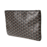 GOYARD ゴヤール セナ MM ブラック メンズ PVC レザー クラッチバッグ Bランク 中古 銀蔵
