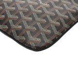 GOYARD ゴヤール セナ MM ブラック メンズ PVC レザー クラッチバッグ Bランク 中古 銀蔵