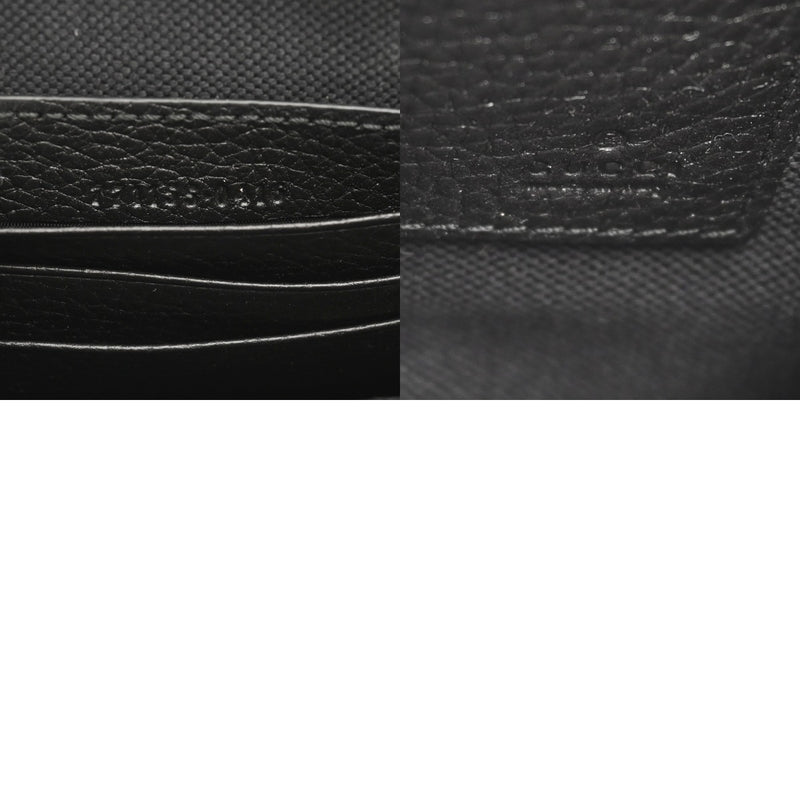 GUCCI グッチ ロゴスモールポーチ ブラック 771155 メンズ レザー クラッチバッグ ABランク 中古 銀蔵