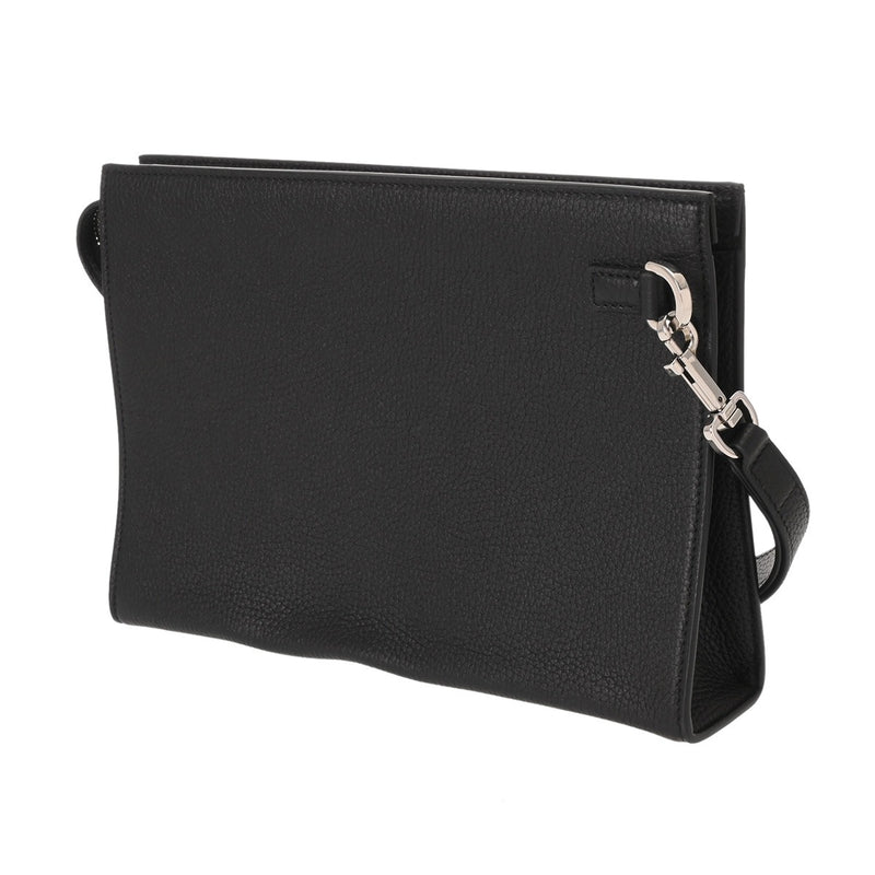 GUCCI グッチ ロゴスモールポーチ ブラック 771155 メンズ レザー クラッチバッグ ABランク 中古 銀蔵