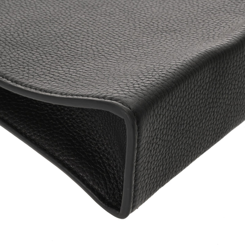 GUCCI グッチ ロゴスモールポーチ ブラック 771155 メンズ レザー クラッチバッグ ABランク 中古 銀蔵