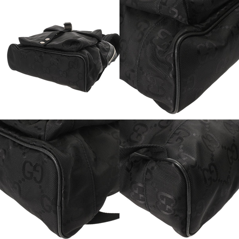 GUCCI グッチ オブザグリッド ブラック 644992 メンズ レザー ナイロン リュック・デイパック ABランク 中古 銀蔵