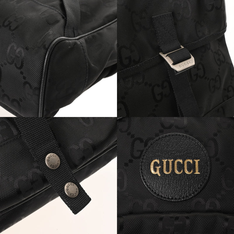 GUCCI グッチ オブザグリッド ブラック 644992 メンズ レザー ナイロン リュック・デイパック ABランク 中古 銀蔵
