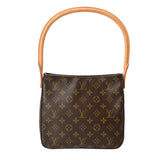 LOUIS VUITTON ルイヴィトン モノグラム ルーピング MM ブラウン M51146 レディース モノグラムキャンバス セミショルダーバッグ Bランク 中古 銀蔵