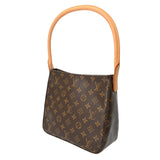 LOUIS VUITTON ルイヴィトン モノグラム ルーピング MM ブラウン M51146 レディース モノグラムキャンバス セミショルダーバッグ Bランク 中古 銀蔵