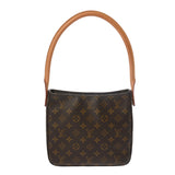LOUIS VUITTON ルイヴィトン モノグラム ルーピング MM ブラウン M51146 レディース モノグラムキャンバス セミショルダーバッグ Bランク 中古 銀蔵