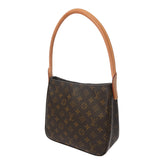 LOUIS VUITTON ルイヴィトン モノグラム ルーピング MM ブラウン M51146 レディース モノグラムキャンバス セミショルダーバッグ Bランク 中古 銀蔵