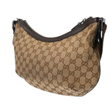 GUCCI グッチ ベージュ 181092 ユニセックス レザー GGキャンバス ショルダーバッグ ABランク 中古 銀蔵