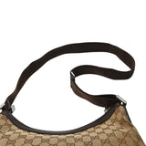 GUCCI グッチ ベージュ 181092 ユニセックス レザー GGキャンバス ショルダーバッグ ABランク 中古 銀蔵