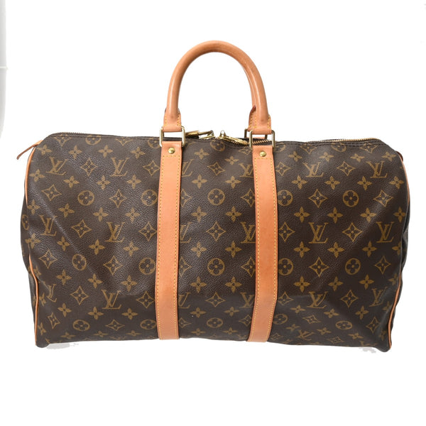 LOUIS VUITTON ルイヴィトン モノグラム キーポル 45 ブラウン M41428 ユニセックス モノグラムキャンバス ボストンバッグ ABランク 中古 銀蔵