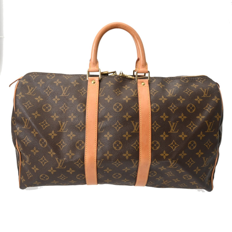 LOUIS VUITTON ルイヴィトン モノグラム キーポル 45 ブラウン M41428 ユニセックス モノグラムキャンバス ボストンバッグ ABランク 中古 銀蔵