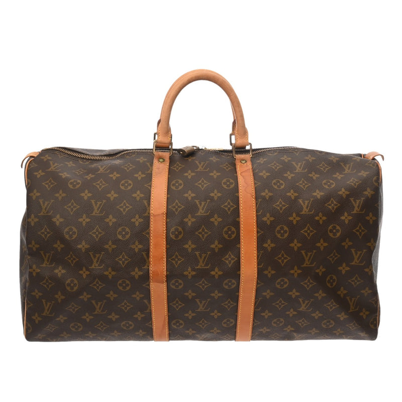 LOUIS VUITTON ルイヴィトン モノグラム キーポル 55 ブラウン M41424 ユニセックス モノグラムキャンバス ボストンバッグ Bランク 中古 銀蔵