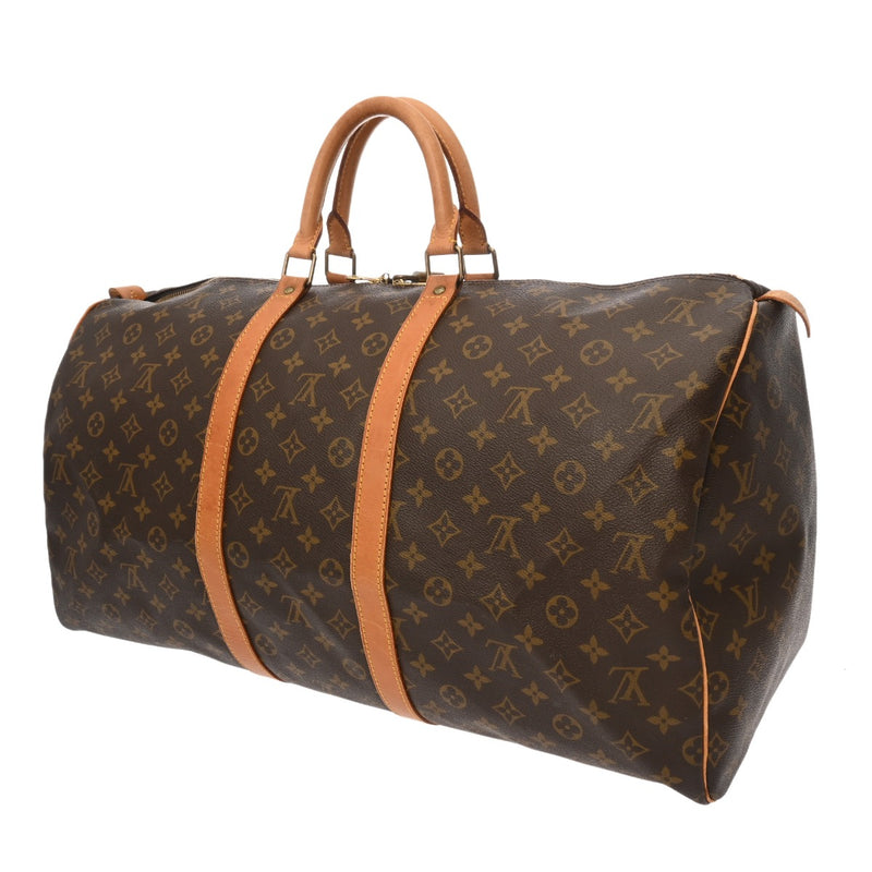 LOUIS VUITTON ルイヴィトン モノグラム キーポル 55 ブラウン M41424 ユニセックス モノグラムキャンバス ボストンバッグ Bランク 中古 銀蔵