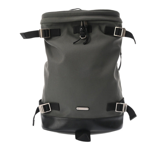 SAINT LAURENT サンローラン リビングトン レーズバックパック カーキ/ブラック 481005 メンズ ナイロン リュック・デイパック ABランク 中古 銀蔵