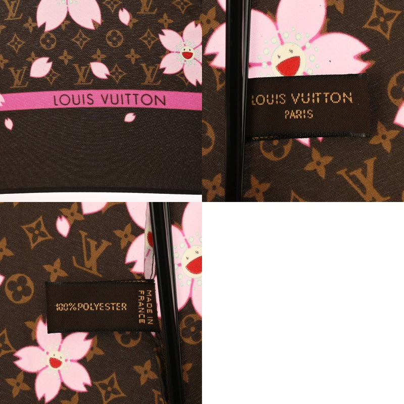 LOUIS VUITTON ルイヴィトン モノグラムチェリーブロッサム アンブレラ ブラウン レディース ポリエステル 100% その他小物 ABランク 中古 銀蔵