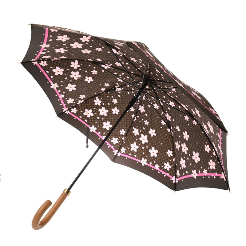 LOUIS VUITTON ルイヴィトン モノグラムチェリーブロッサム アンブレラ ブラウン レディース ポリエステル 100% その他小物 ABランク 中古 銀蔵