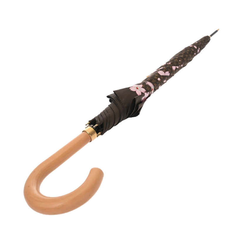 LOUIS VUITTON ルイヴィトン モノグラムチェリーブロッサム アンブレラ ブラウン レディース ポリエステル 100% その他小物 ABランク 中古 銀蔵