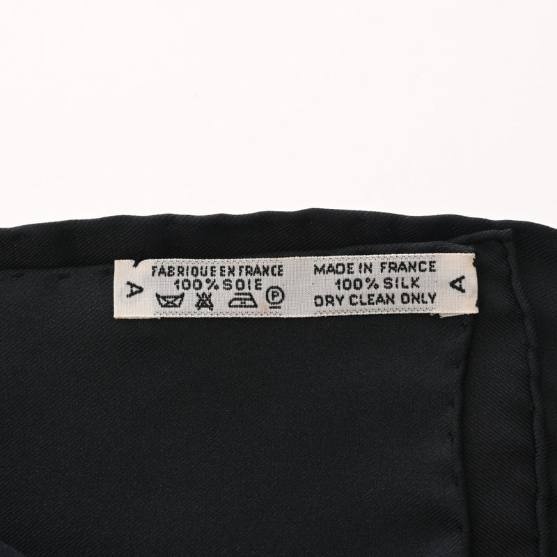 HERMES エルメス カレ90 EPERON DOR ブラック/ゴールド レディース シルク100％ スカーフ Aランク 中古 銀蔵