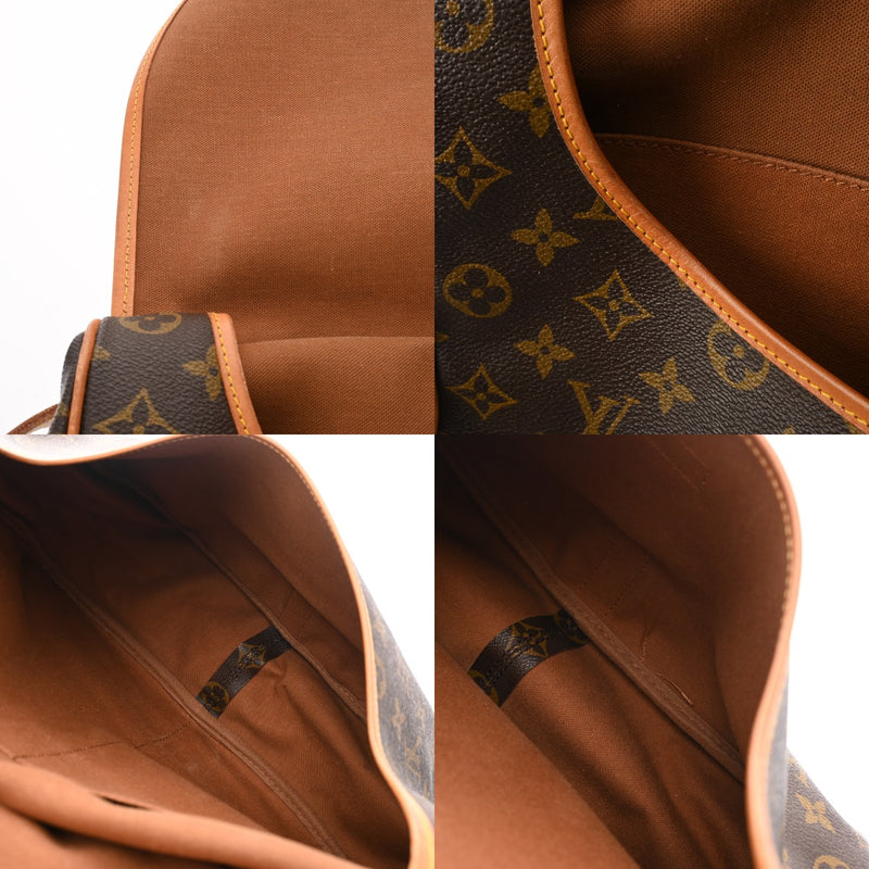 LOUIS VUITTON ルイヴィトン モノグラム ソミュール 35 ブラウン M42254 レディース モノグラムキャンバス ショルダーバッグ Bランク 中古 銀蔵