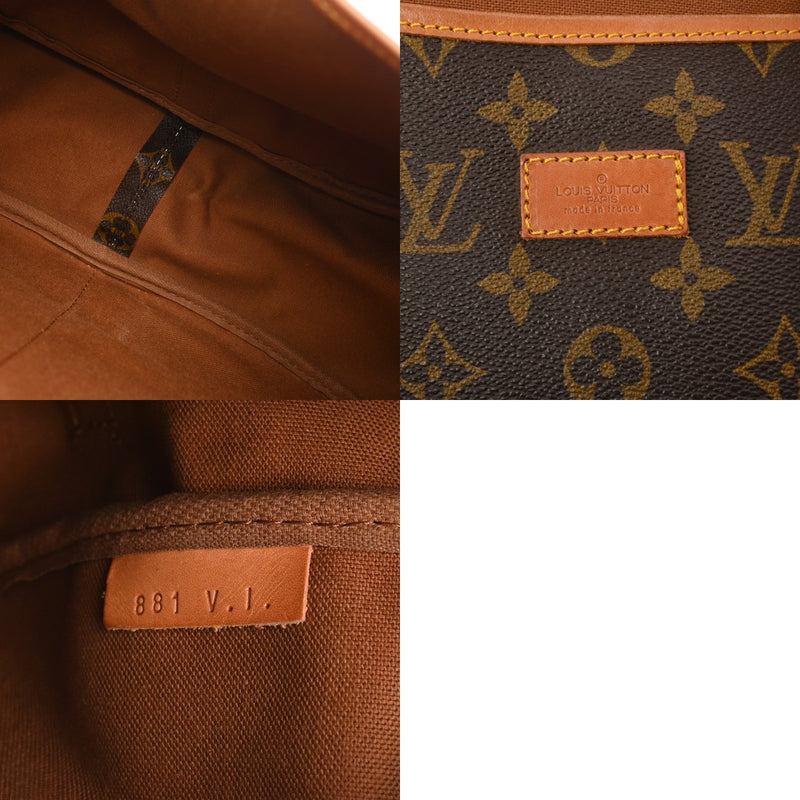 LOUIS VUITTON ルイヴィトン モノグラム ソミュール 35 ブラウン M42254 レディース モノグラムキャンバス ショルダーバッグ Bランク 中古 銀蔵