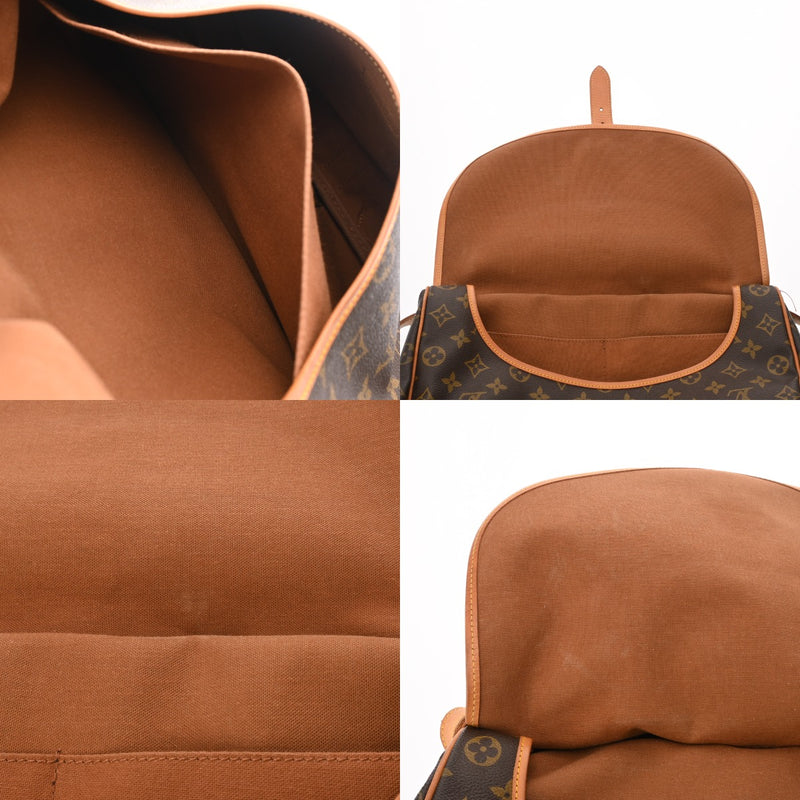 LOUIS VUITTON ルイヴィトン モノグラム ソミュール 35 ブラウン M42254 レディース モノグラムキャンバス ショルダーバッグ Bランク 中古 銀蔵