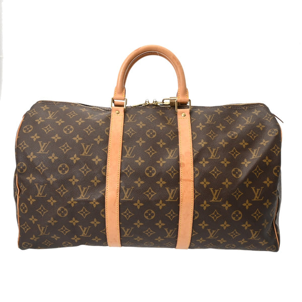 LOUIS VUITTON ルイヴィトン モノグラム キーポル 50 ブラウン M41426 ユニセックス モノグラムキャンバス ボストンバッグ Bランク 中古 銀蔵