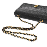 CHANEL シャネル マトラッセ チェーンショルダー 23cm ブラック レディース ラムスキン ショルダーバッグ Bランク 中古 銀蔵