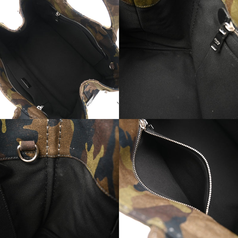 PRADA プラダ カナパ トート 2WAY カモフラージュ B2642B レディース キャンバス ハンドバッグ ABランク 中古 銀蔵