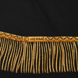 HERMES エルメス カレ90 POSTE ET CAVALERIE ブラック/マルチ レディース シルク100％ スカーフ ABランク 中古 銀蔵