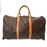 LOUIS VUITTON ルイヴィトン モノグラム キーポル 50 ブラウン M41426 ユニセックス モノグラムキャンバス ボストンバッグ Bランク 中古 銀蔵