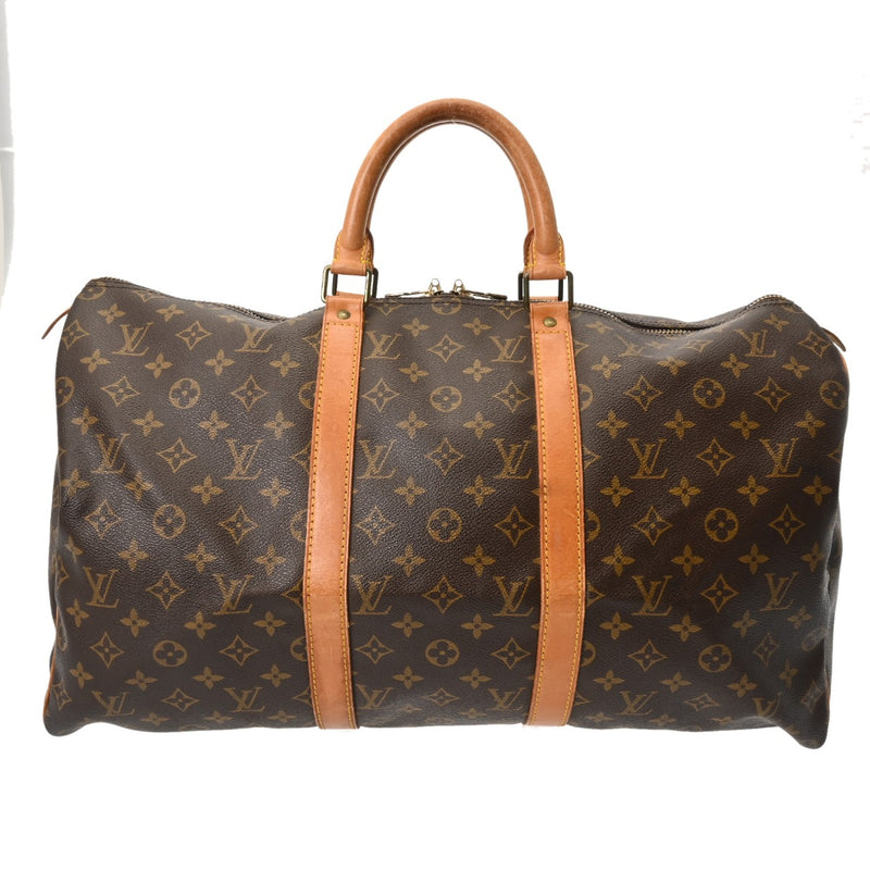 LOUIS VUITTON ルイヴィトン モノグラム キーポル 50 ブラウン M41426 ユニセックス モノグラムキャンバス ボストンバッグ Bランク 中古 銀蔵