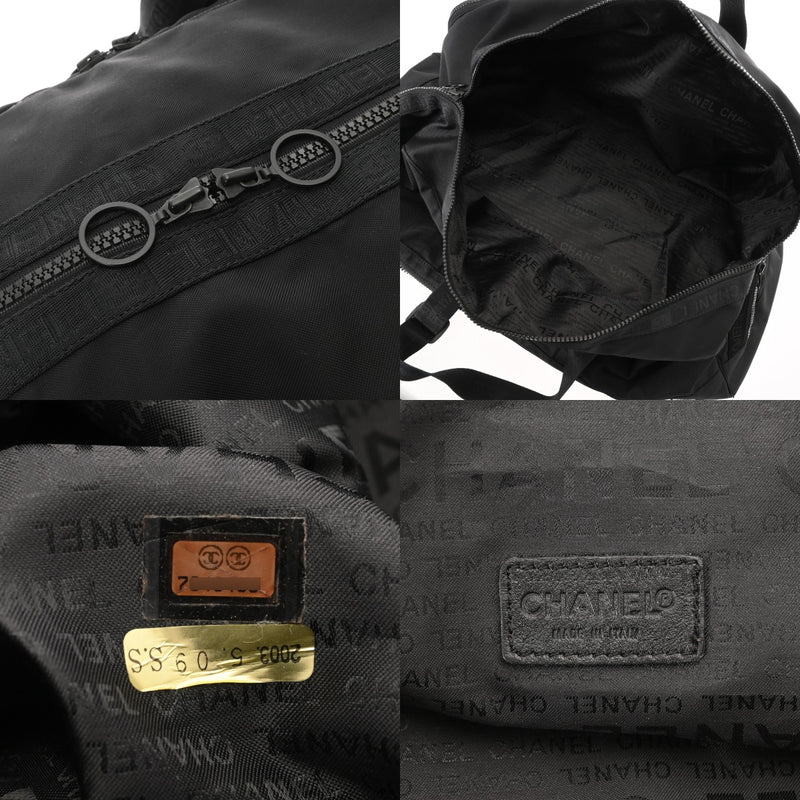 CHANEL シャネル スポーツライン ココマーク ブラック ユニセックス ナイロン ボストンバッグ ABランク 中古 銀蔵