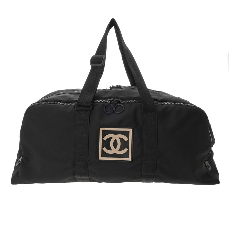 CHANEL シャネル スポーツライン ココマーク ブラック ユニセックス ナイロン ボストンバッグ ABランク 中古 銀蔵