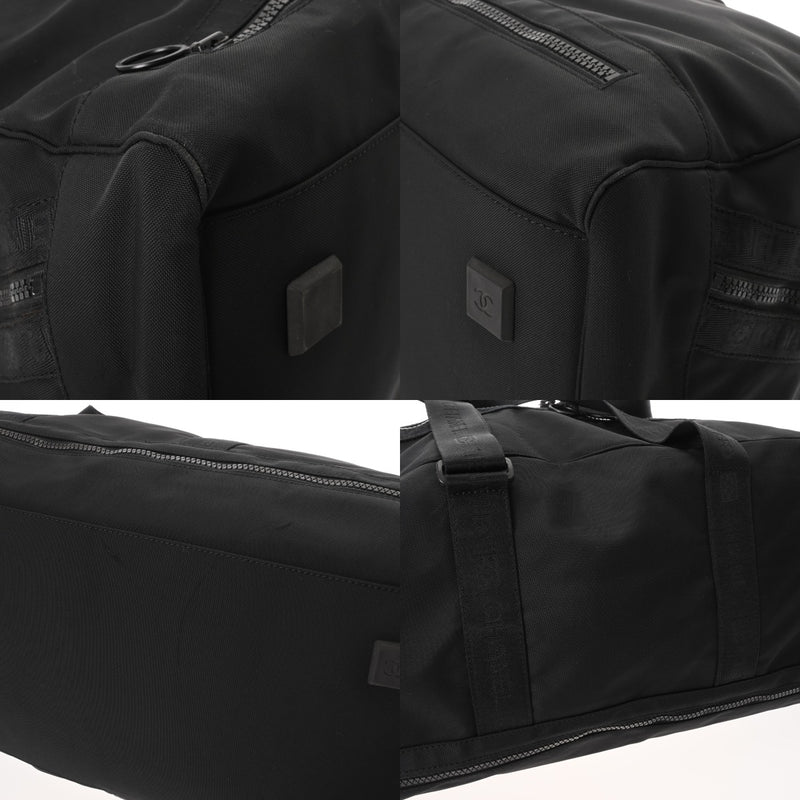 CHANEL シャネル スポーツライン ココマーク ブラック ユニセックス ナイロン ボストンバッグ ABランク 中古 銀蔵