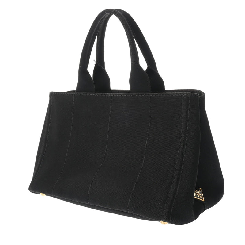 PRADA プラダ カナパトート ブラック レディース キャンバス トートバッグ ABランク 中古 銀蔵