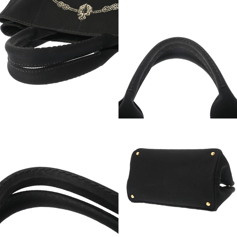 PRADA プラダ カナパトート ブラック レディース キャンバス トートバッグ ABランク 中古 銀蔵