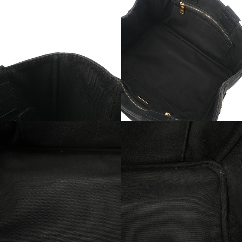 PRADA プラダ カナパトート ブラック レディース キャンバス トートバッグ ABランク 中古 銀蔵