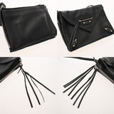 BALENCIAGA バレンシアガ ペーパートリプル XS ブラック 398815 レディース レザー ショルダーバッグ ABランク 中古 銀蔵