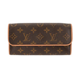 LOUIS VUITTON ルイヴィトン モノグラム ポシェットツイン PM ブラウン M51854 レディース モノグラムキャンバス ショルダーバッグ Aランク 中古 銀蔵