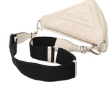 PRADA プラダ トライアングル ホワイト 1BH190 レディース レザー ショルダーバッグ Bランク 中古 銀蔵
