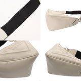 PRADA プラダ トライアングル ホワイト 1BH190 レディース レザー ショルダーバッグ Bランク 中古 銀蔵