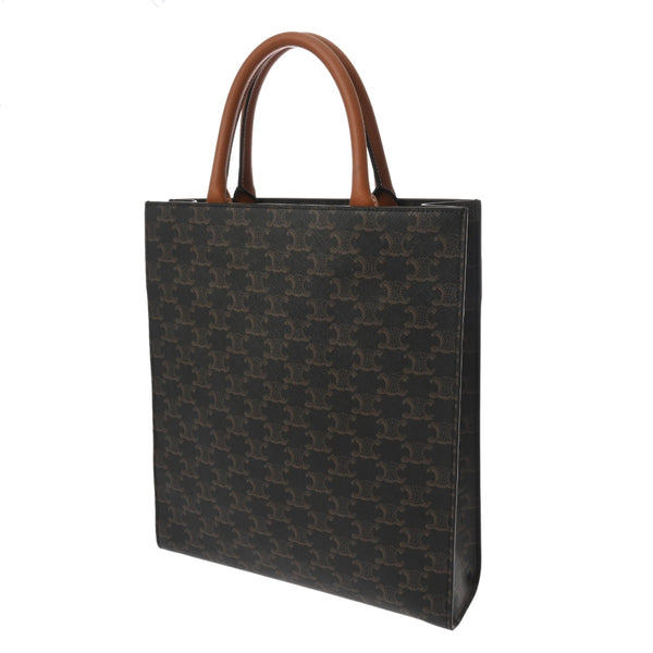 CELINE セリーヌ トリオンフ スモールバーティカルカバ ブラウン 191542BZK.04LU レディース PVC カーフ 2WAYバッグ Aランク 中古 銀蔵