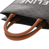 CELINE セリーヌ トリオンフ スモールバーティカルカバ ブラウン 191542BZK.04LU レディース PVC カーフ 2WAYバッグ Aランク 中古 銀蔵