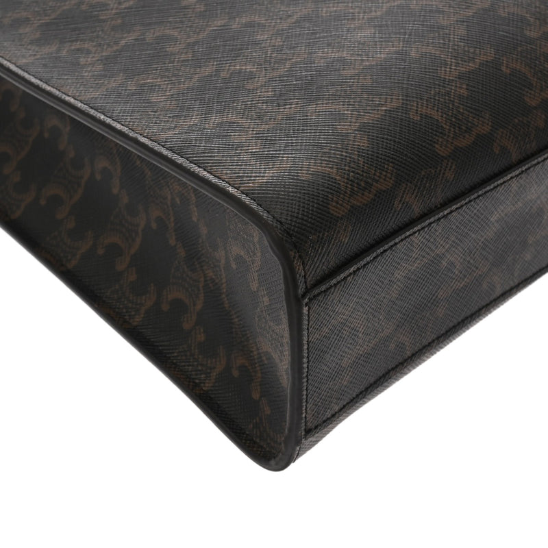 CELINE セリーヌ トリオンフ スモールバーティカルカバ ブラウン 191542BZK.04LU レディース PVC カーフ 2WAYバッグ Aランク 中古 銀蔵